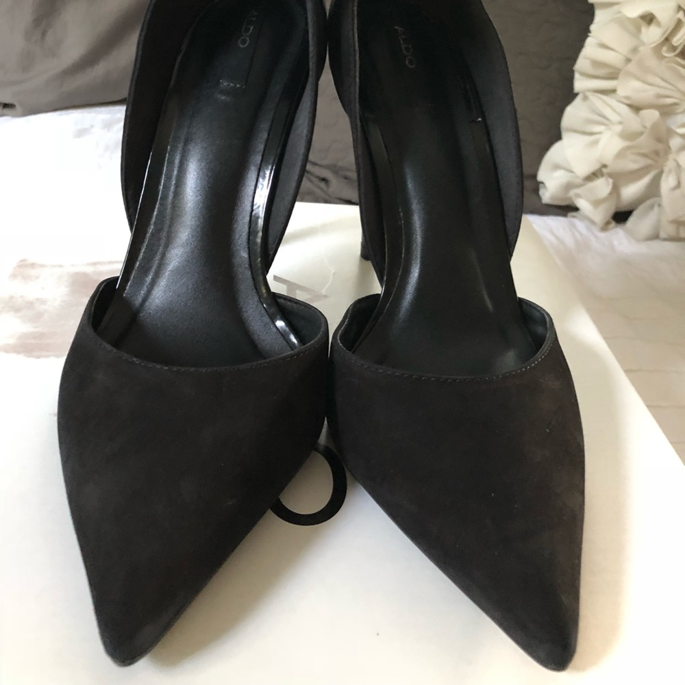 Black statement heels- only worn once!